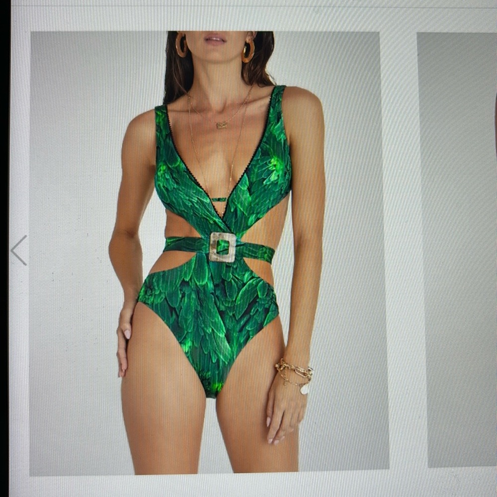 Aqua Blue Australia one-piece swimsuit in eye-catching Hummingbird print